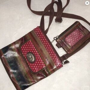 Fossil Key-Per Crossbody Purse with Matching ID Wallet